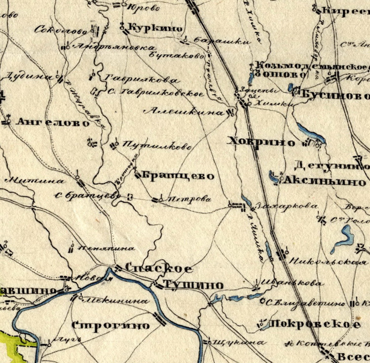 Карта Московскаго уезда 1849 г.