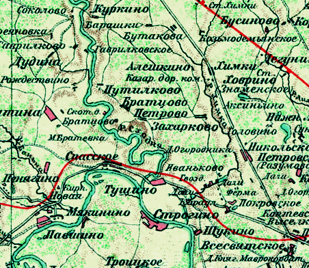 Карта Москвы и окрестностей 1903 г. "6-верстовка"