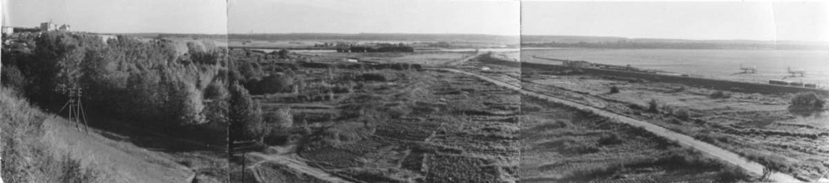 Панорама Тушинского аэродрома в строну Строгино с насыпи ж.д.(ок.1962г.)