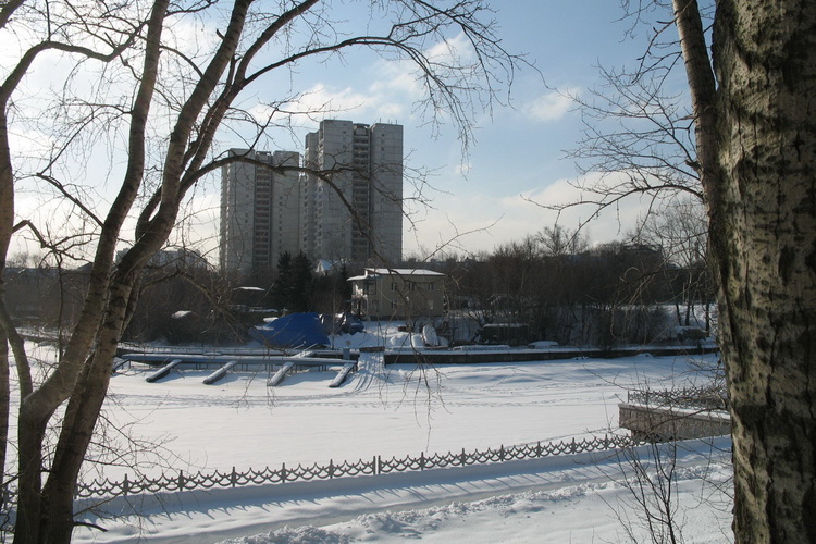 Февральский день. Химкинское водохранилище.