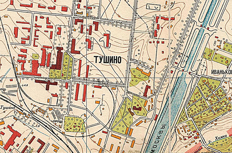 Карта Тушино 1951г.