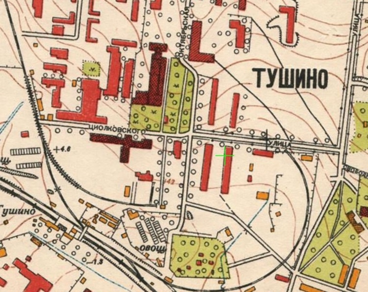 Фрагмент карты 1952 года.