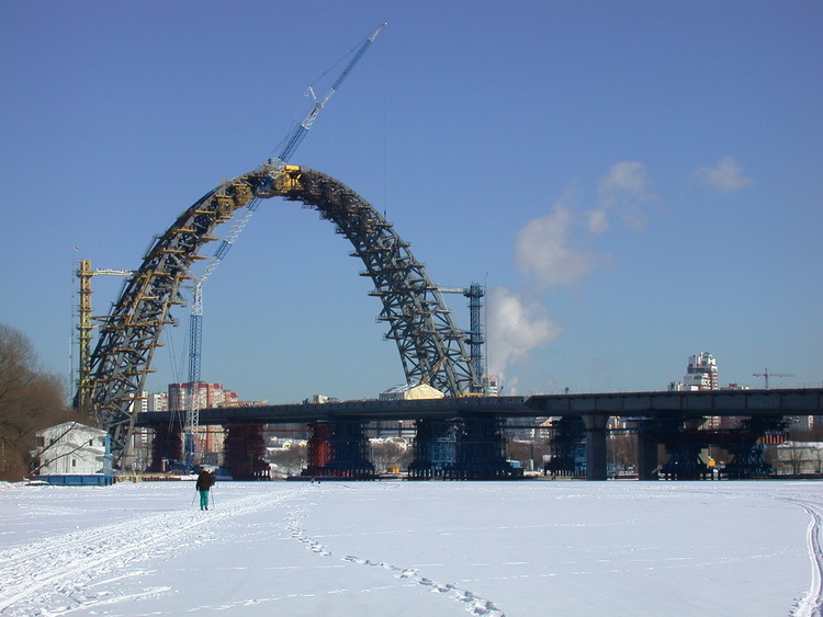 Строительство вантового моста